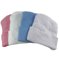 IC-1 PINK/BLUE WHITE INFANT CAP SINGLE PLY