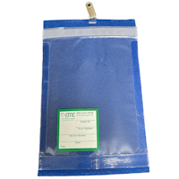 25-013 EME BLUE FOAM, CLEAR FRONT TELEMETRY POUCH W/ CLIP