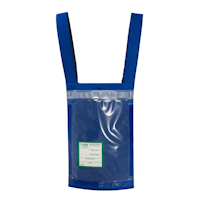25-019 EME BLUE FOAM, CLEAR FRONT TELEMETRY POUCH W/ Adj. Straps